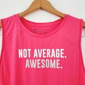 Under armour hot pink tank top size L